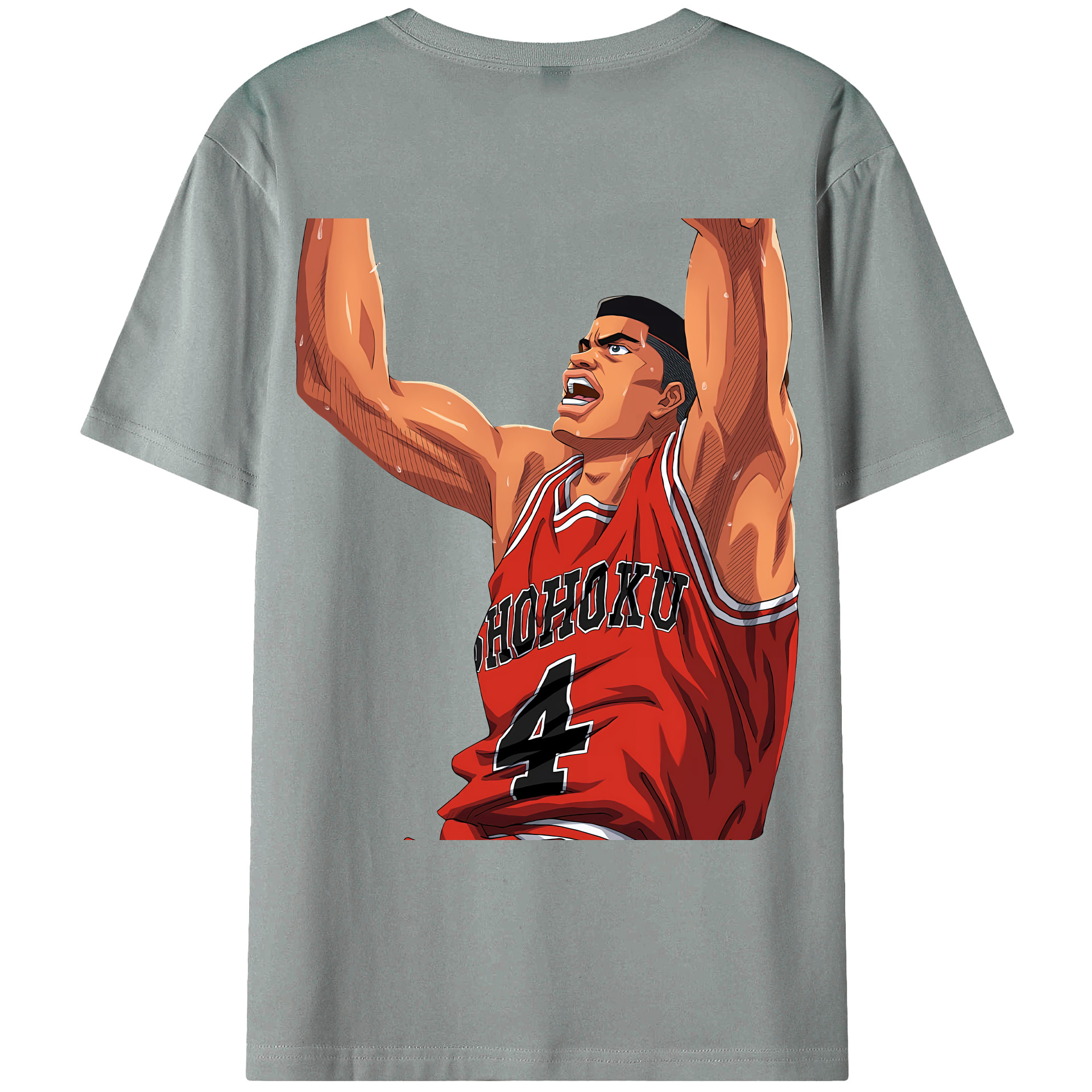 （画像用） SLAM DUNK／スラムダンク 綿100％ メンズ半袖Tシャツ（バックプリント） 通気性